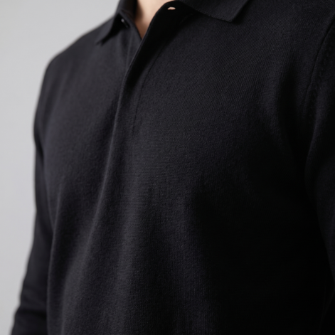 Men's Wool Polo Sweater