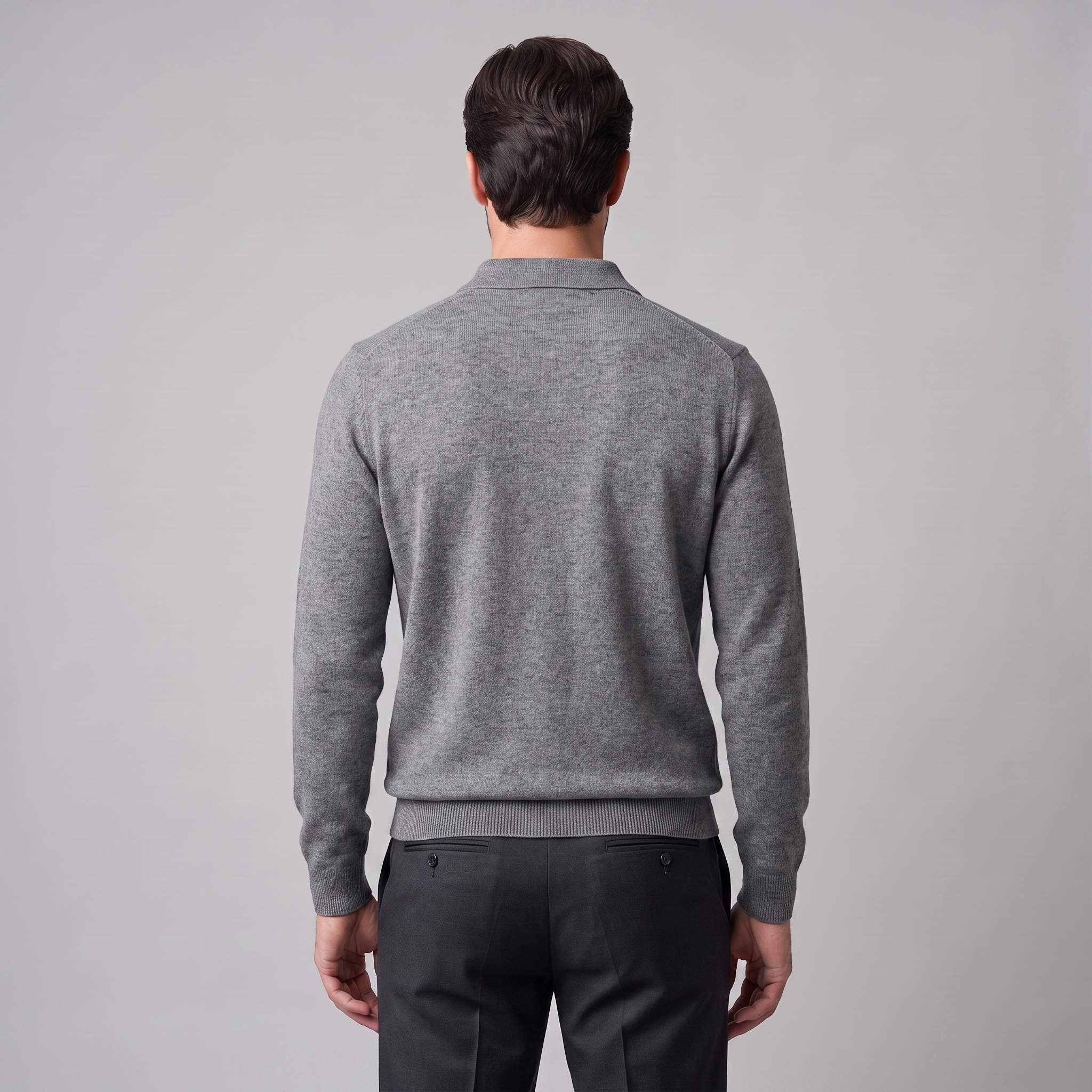 Men's Wool Polo Sweater