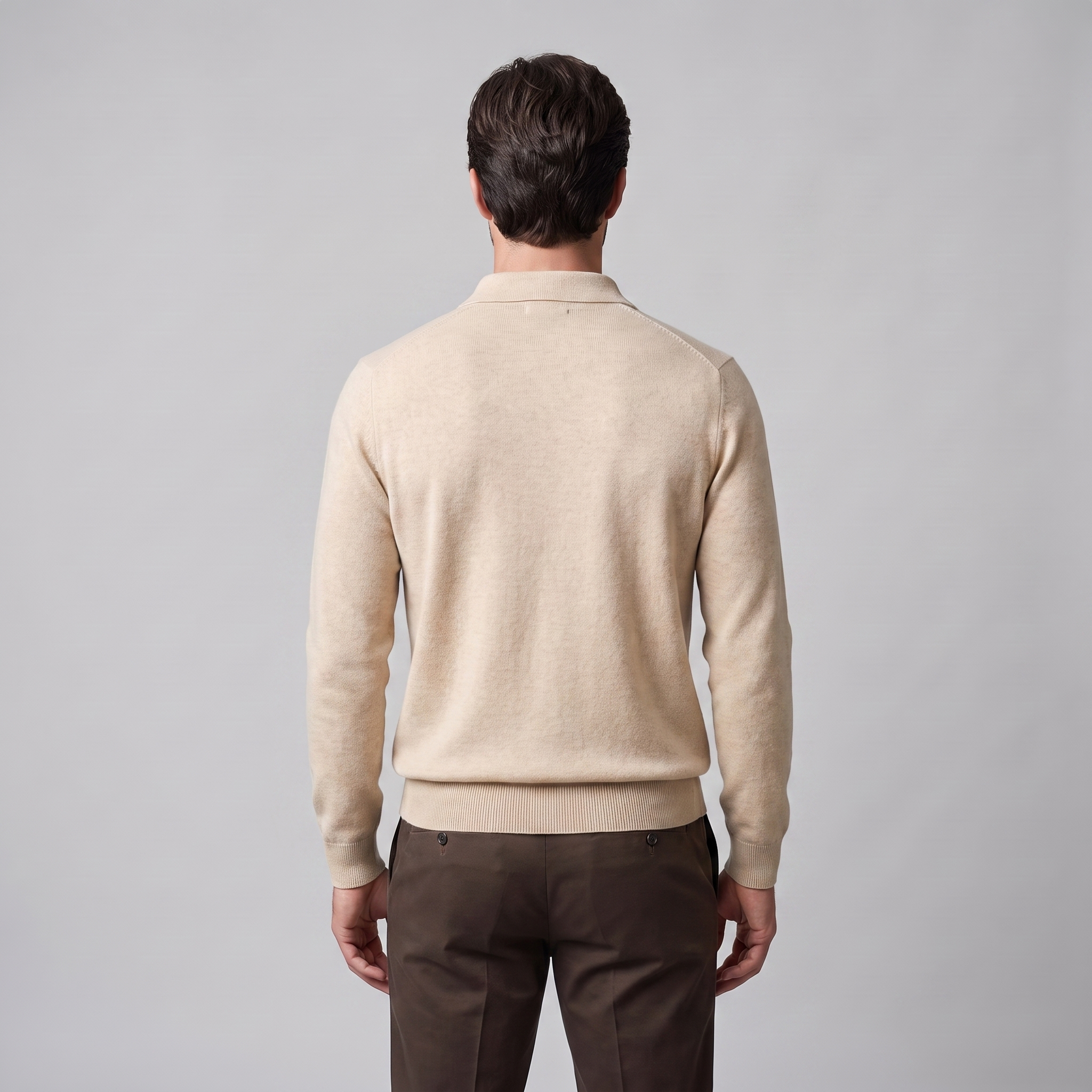 Men's Wool Polo Sweater