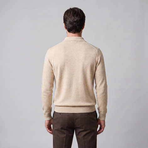 Men's Wool Polo Sweater
