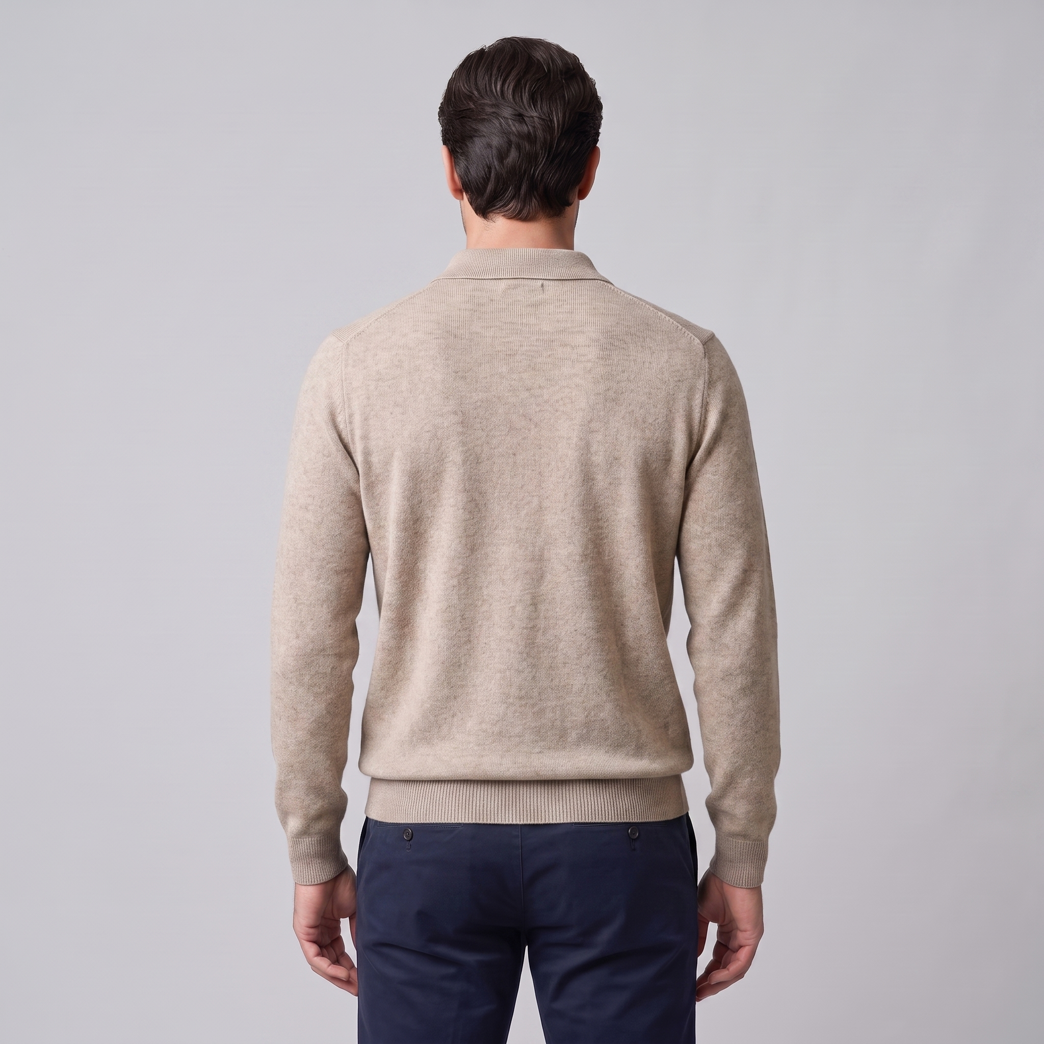 Men's Wool Polo Sweater