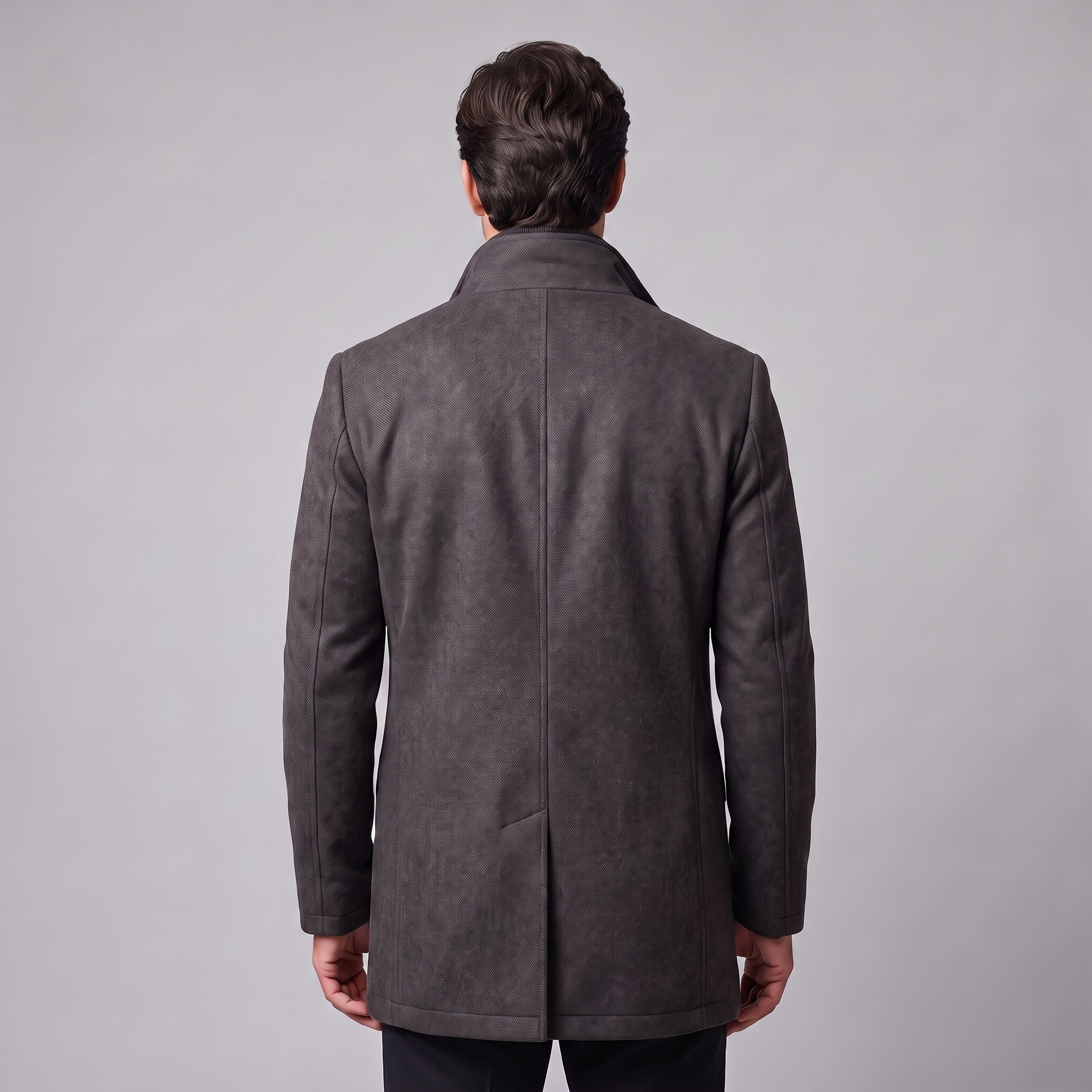 Men's Wool Stand Collar Winter Coat