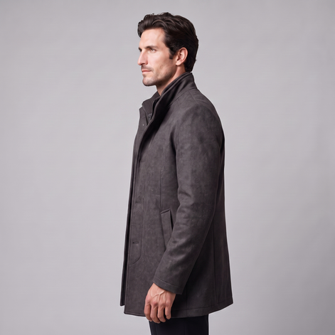 Men's Wool Stand Collar Winter Coat