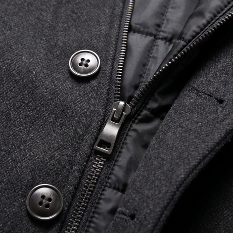 Men's Wool Stand Collar Winter Coat