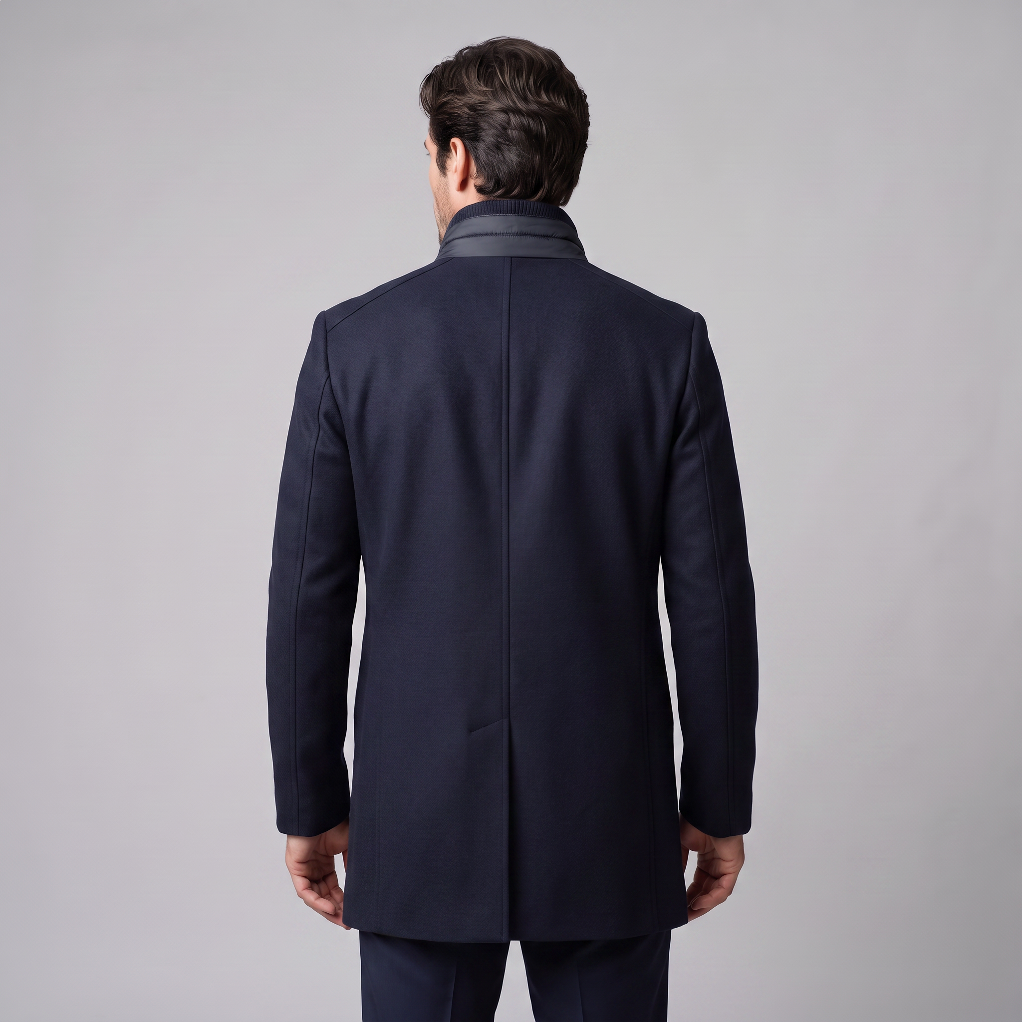 Men's Wool Stand Collar Winter Coat
