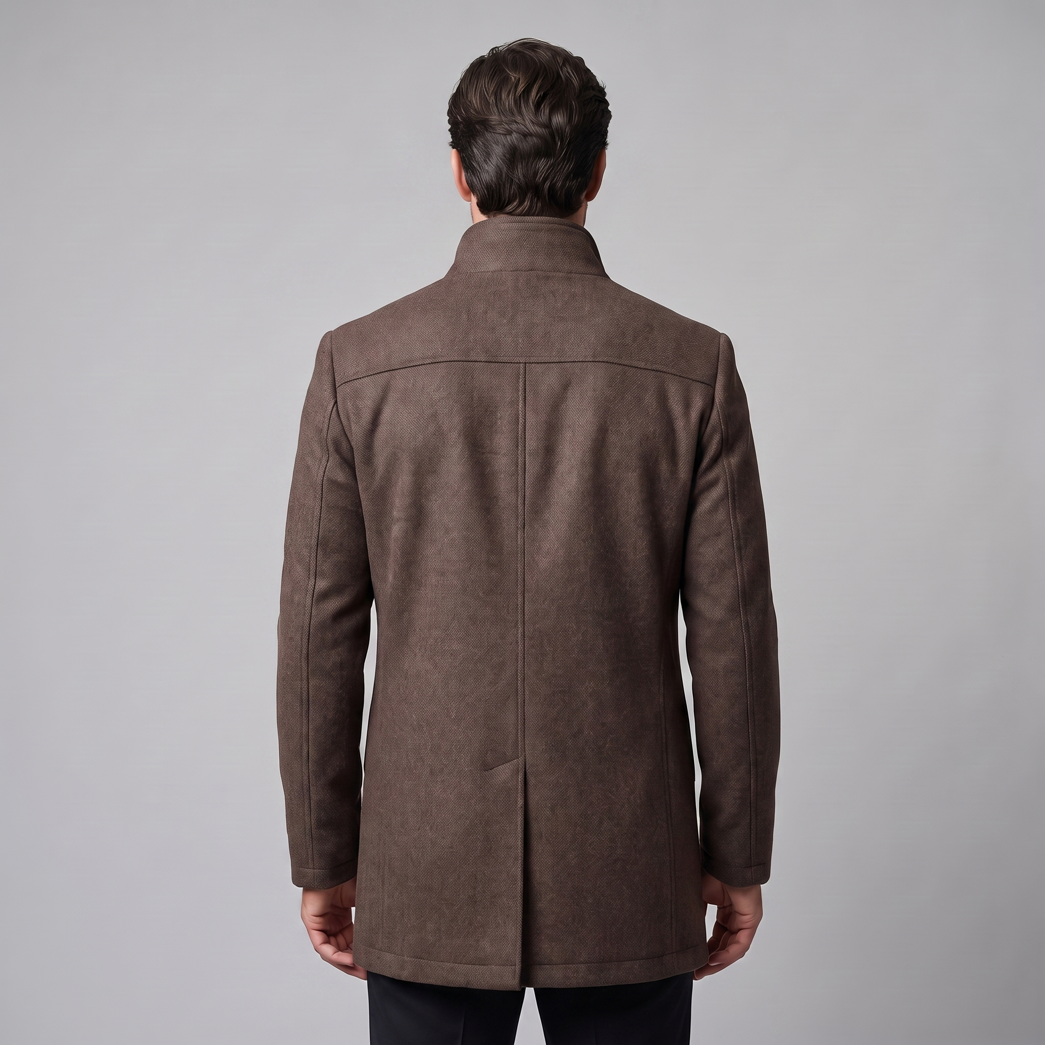 Men's Wool Stand Collar Winter Coat