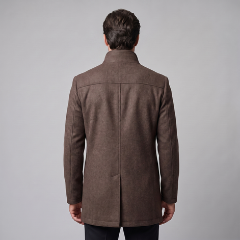 Men's Wool Stand Collar Winter Coat